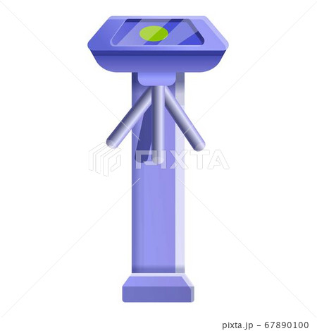 Access turnstile icon, cartoon style 67890100
