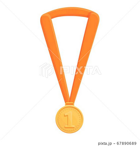 Greco-roman wrestling gold medal icon, cartoon style Greco-roman wrestling gold medal icon, cartoon style 67890689