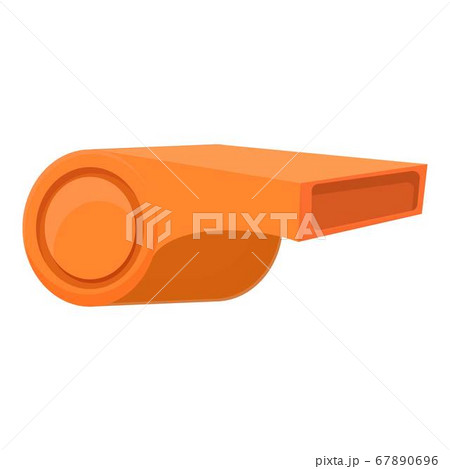 Greco-roman wrestling whistle icon, cartoon style 67890696