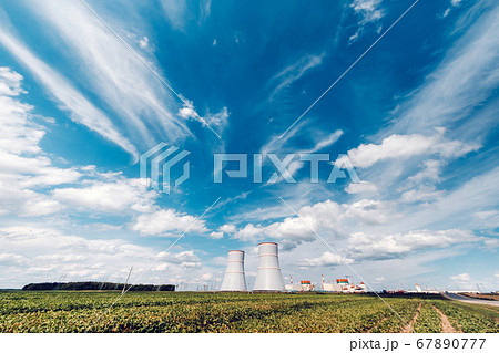 Field near the nuclear power plant in the Ostrovetsky district.Field around the nuclear power plant. Belarus Field near the nuclear power plant in the Ostrovetsky district.Field around the nuclear power plant. Belarus 67890777