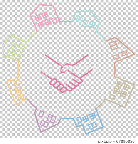 Cityscape handshake yen 67890856