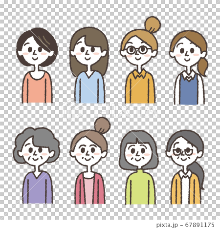 各種各樣的婦女的插圖集 各種各樣的婦女的插圖集 67891175