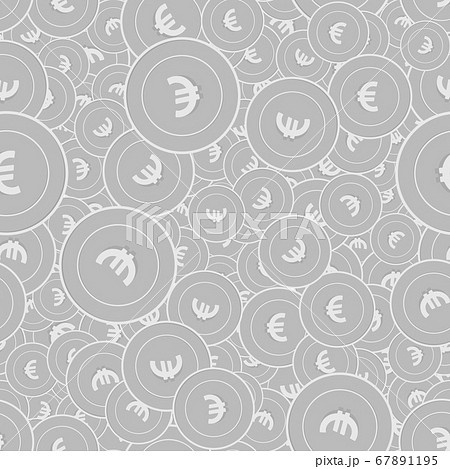 European Union Euro silver coins seamless pattern. European Union Euro silver coins seamless pattern. 67891195