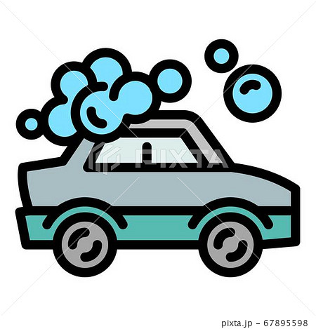 Clean car foam icon, outline style 67895598