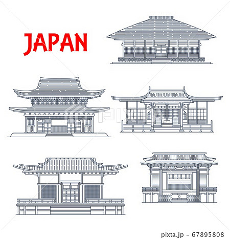 Japan temples, Japanese pagoda buildings Kamakura 67895808
