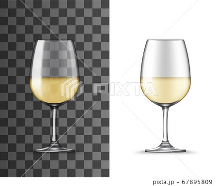 White wine glass cup, realistic isolated mockup White wine glass cup, realistic isolated mockup 67895809