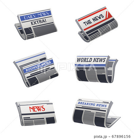 Set of isolated newspaper icon. Paper media 67896156