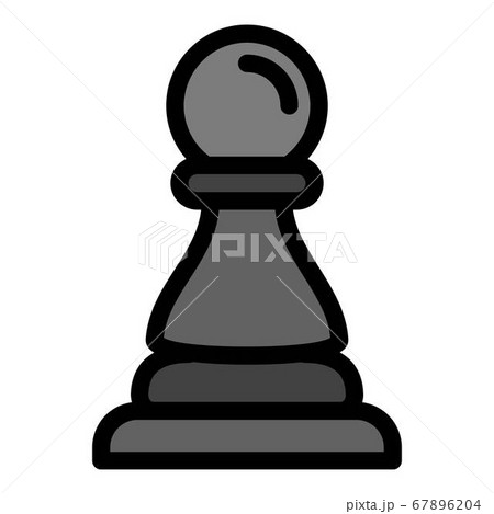 Black pawn icon, outline style Black pawn icon, outline style 67896204