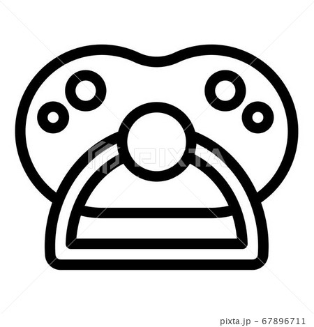 Plastic pacifier icon, outline style 67896711