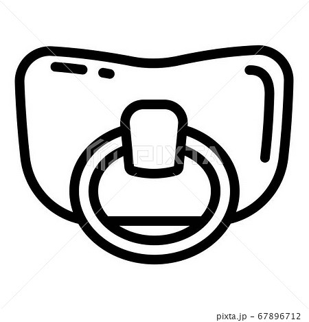 Girl pacifier icon, outline style Girl pacifier icon, outline style 67896712