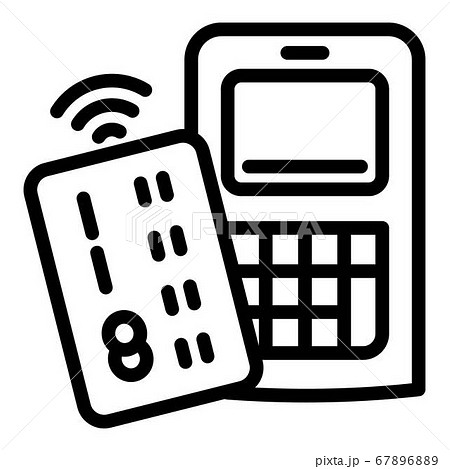 Wireless payment icon, outline style 67896889