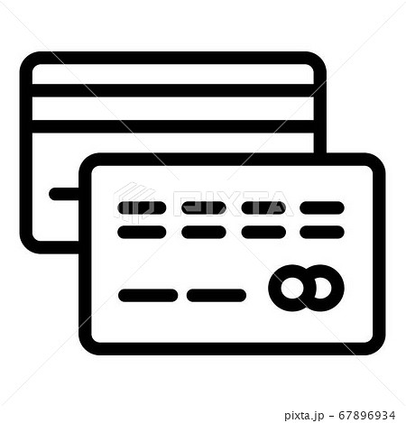Credit cards icon, outline style 67896934