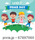 Children Celebrating World Peace Day 67897060