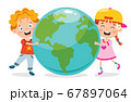 Earth Day With Funny Character 67897064