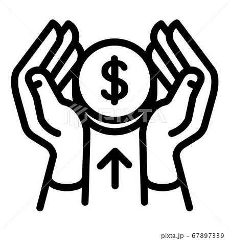 Give deposit money coins icon, outline style Give deposit money coins icon, outline style 67897339