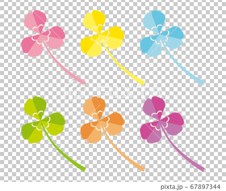 Vector illustration of colorful clover Three leaf clover 67897344