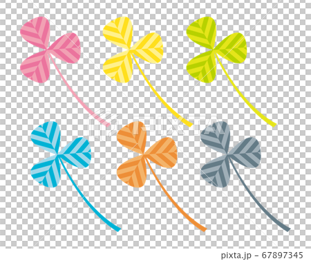 Vector illustration of colorful clover Three leaf clover 67897345