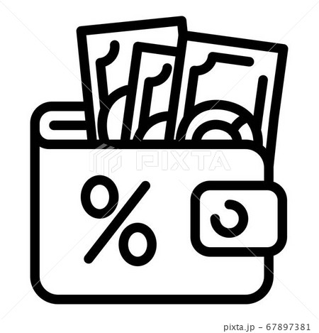 Full money wallet icon, outline style Full money wallet icon, outline style 67897381