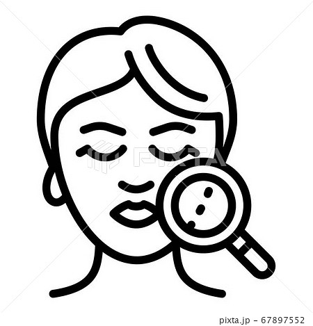 Lifting facial magnifier icon, outline style Lifting facial magnifier icon, outline style 67897552