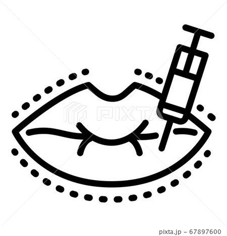 Lips injection icon, outline style 67897600