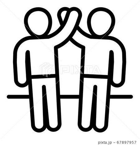 Friendship icon, outline style 67897957