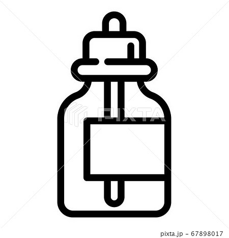 Toxic liquid e cigarette bottle icon, outline style Toxic liquid e cigarette bottle icon, outline style 67898017