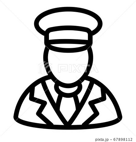 Valet avatar icon, outline style Valet avatar icon, outline style 67898112