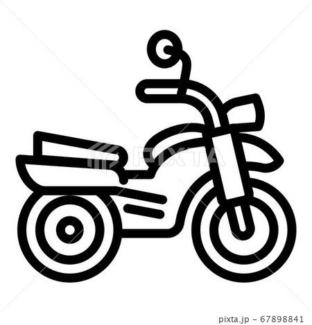Old motorbike icon, outline style 67898841