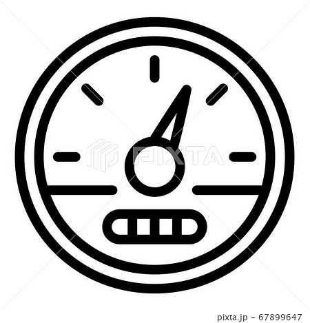Speedometer indicator icon, outline style 67899647