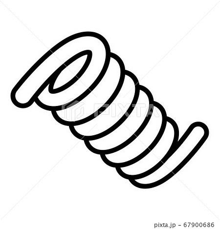 Jump Coil Icon Outline Styleのイラスト素材