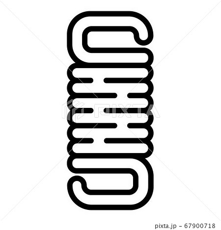 Coil spring icon, outline style Coil spring icon, outline style 67900718