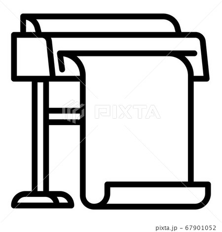 Commercial plotter icon, outline style Commercial plotter icon, outline style 67901052