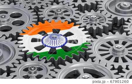 Indian flag on the gearwheel 67901260