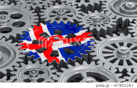 Icelandic flag on the gearwheel 67901261