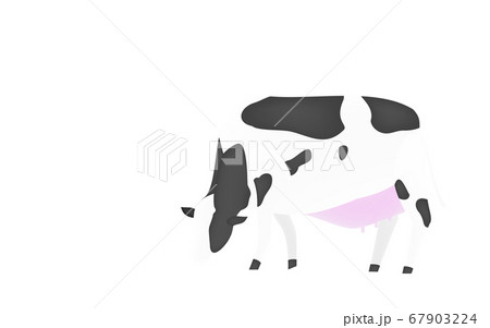 草を食べる牛のイラスト 透過背景 草を食べる牛のイラスト 透過背景 67903224