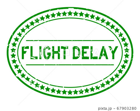 Grunge green flight delay word oval rubber seal stamp on white background Grunge green flight delay word oval rubber seal stamp on white background 67903280