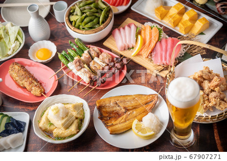 japanese izakaya styke restaurant food with beer 67907271