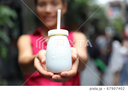 Beijing yogurt - typical local chinese street food 67907402