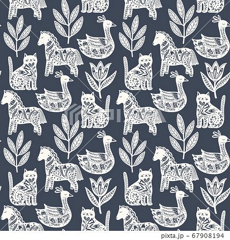 Scandi Animals Pattern 67908194
