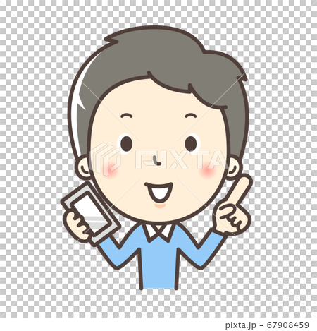 A man holding a smartphone and pointing Bose A man holding a smartphone and pointing Bose 67908459