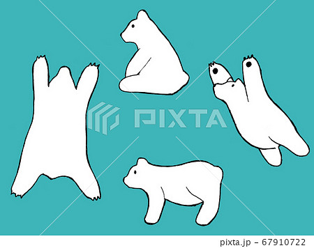 シロクマのイラスト素材