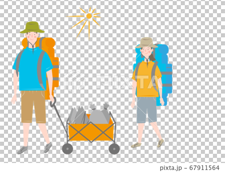 Men and women going camping Men and women going camping 67911564