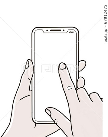スマートフォン スマホ 携帯電話のイラスト素材