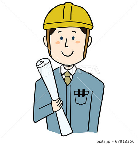 現場監督 建築関係のイラスト素材