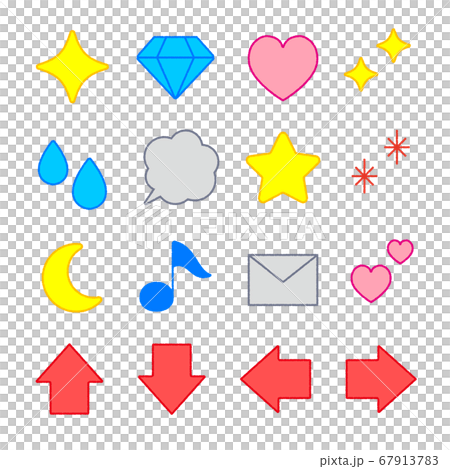 絵文字風イラストアイコンセット(カラー) 67913783