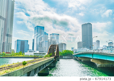 東京の都市風景 晴海橋梁周辺の風景 67914173