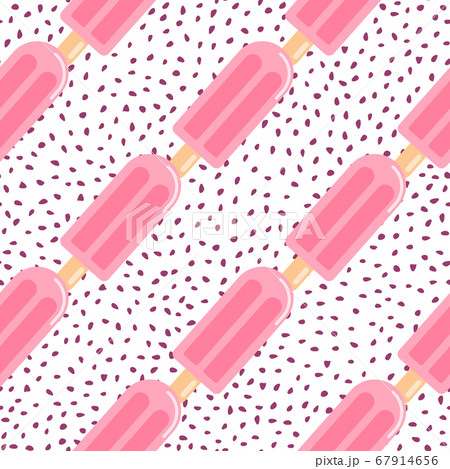 Diagonal located fruit ice seamless pattern. White Diagonal located fruit ice seamless pattern. White 67914656