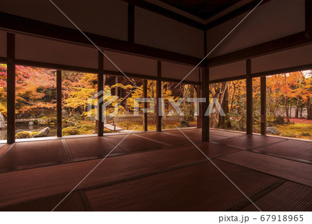 蓮華寺　京都の紅葉の名所　秋の京都観光スポット 67918965