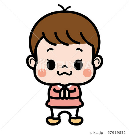 女の子_手を合わせる 女の子_手を合わせる 67919852