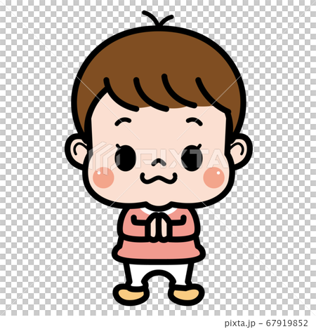 女の子_手を合わせる 女の子_手を合わせる 67919852